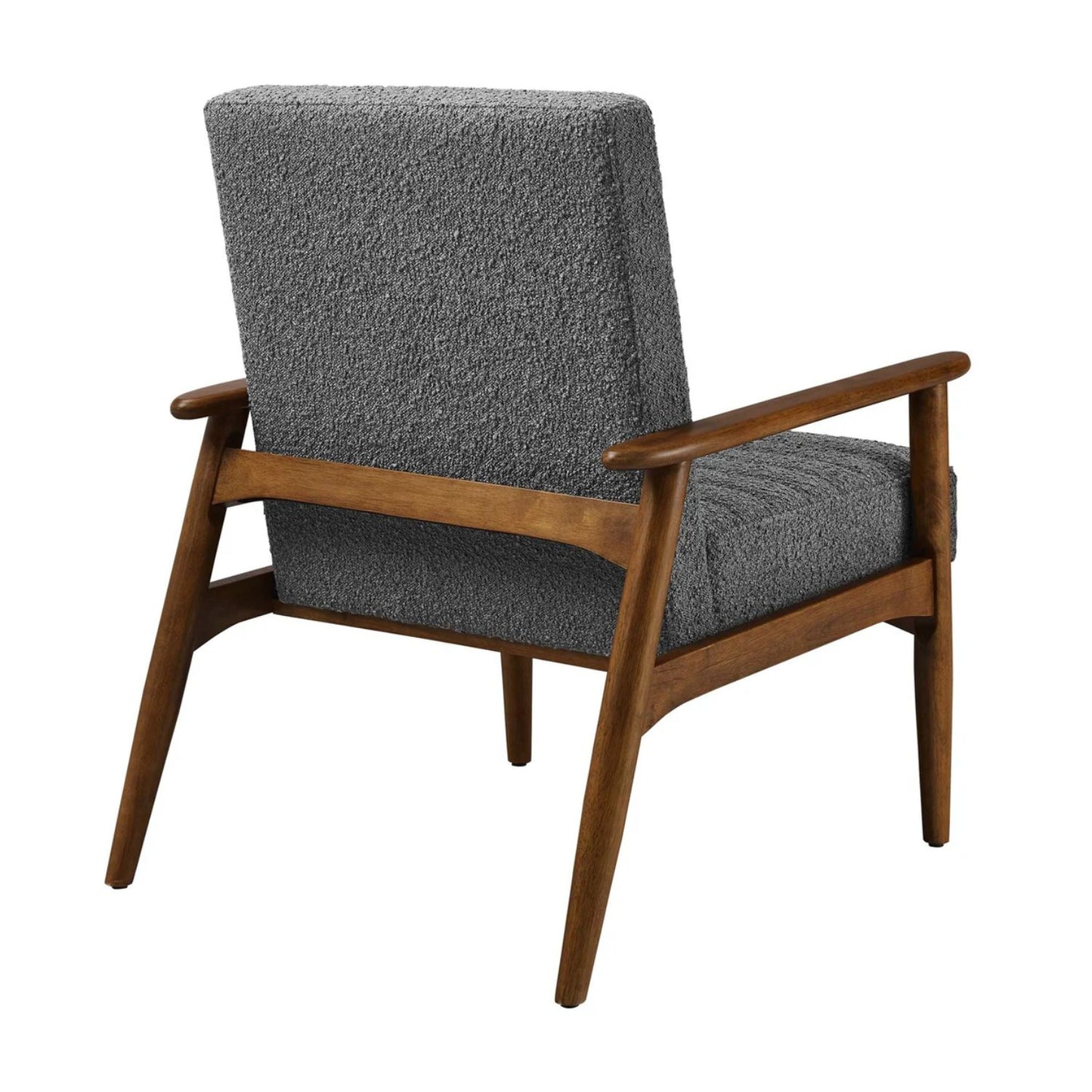 Zain Boucle Lounge Chair, Charcoal