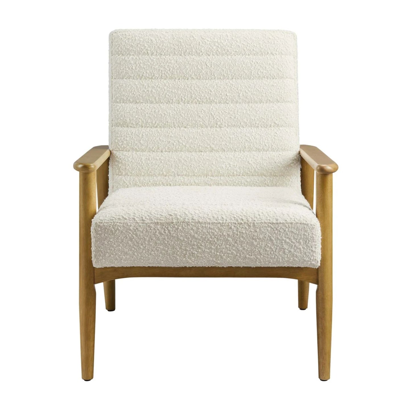 Zain Boucle Lounge Chair, Ivory