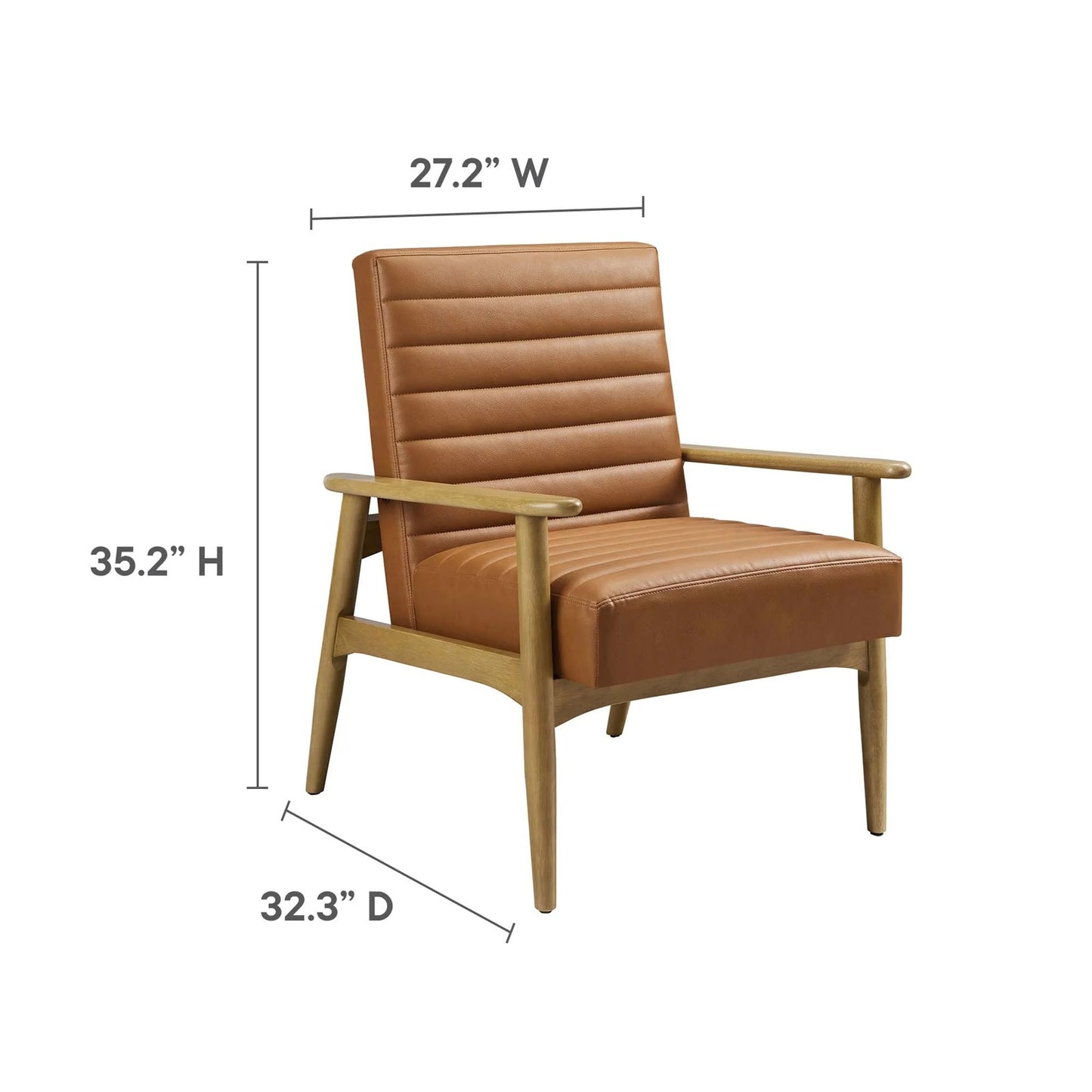 Zain Lounge Chair, Tan