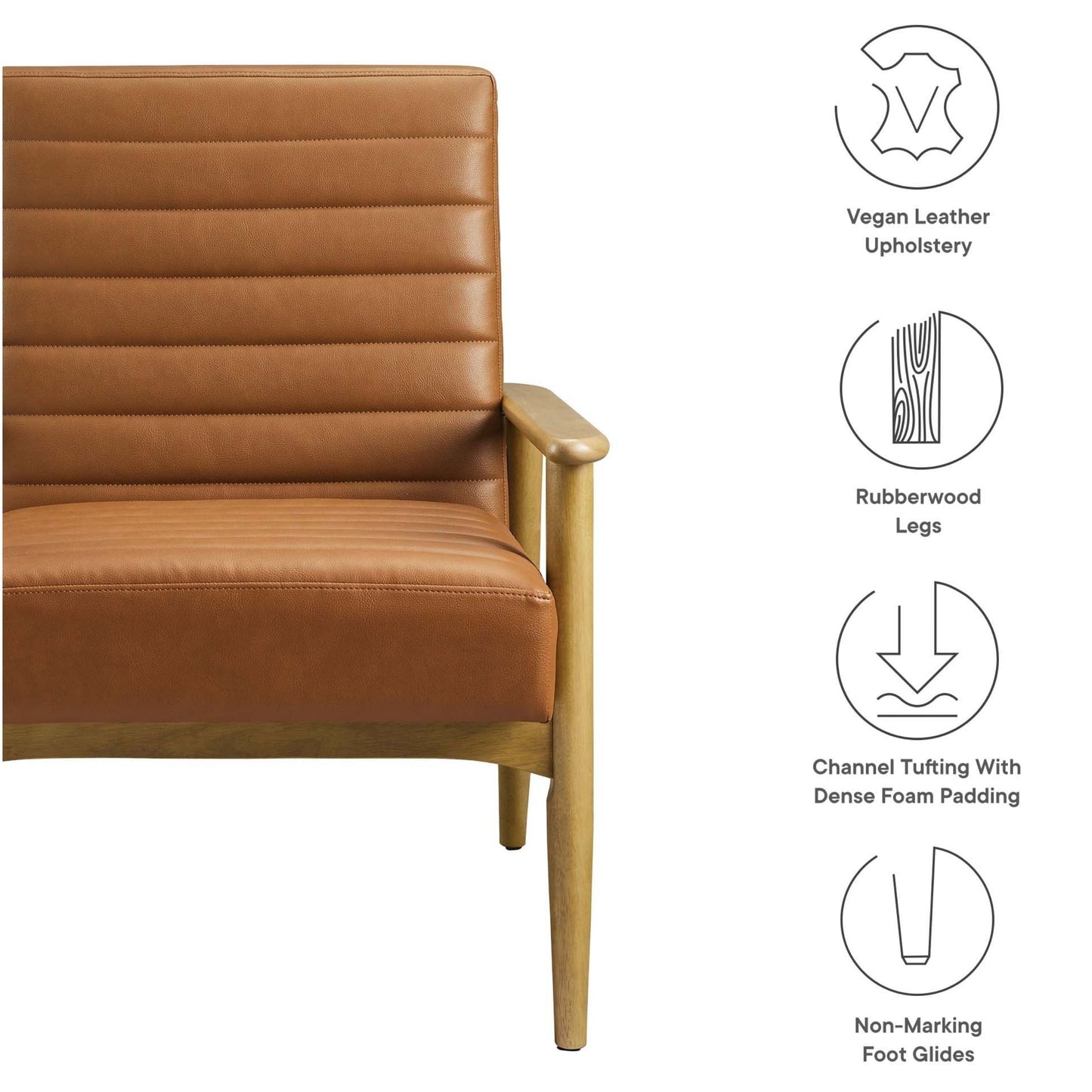 Zain Lounge Chair, Tan