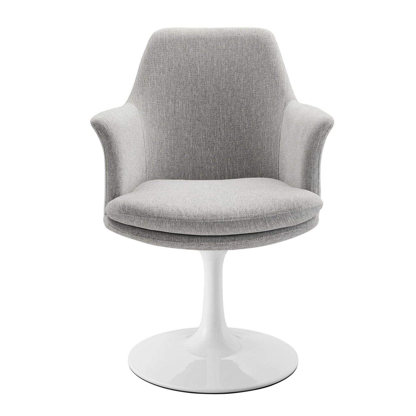 Rose Swivel Armchair, Light Gray