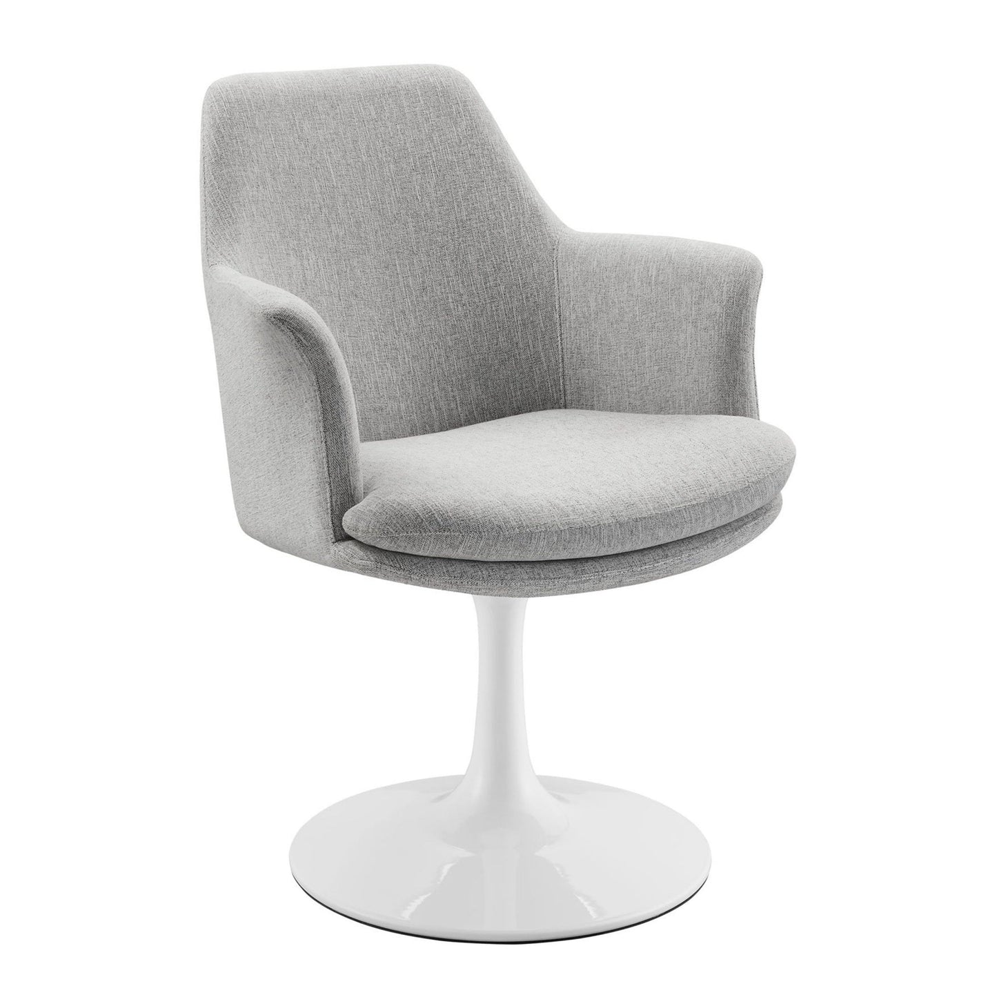Rose Swivel Armchair, Light Gray