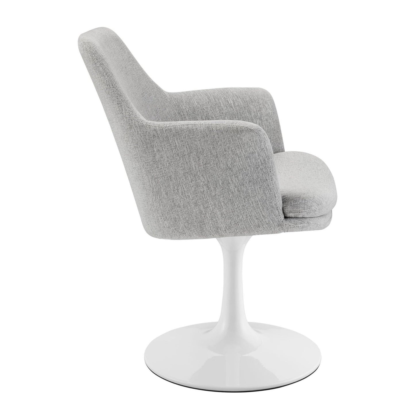 Rose Swivel Armchair, Light Gray