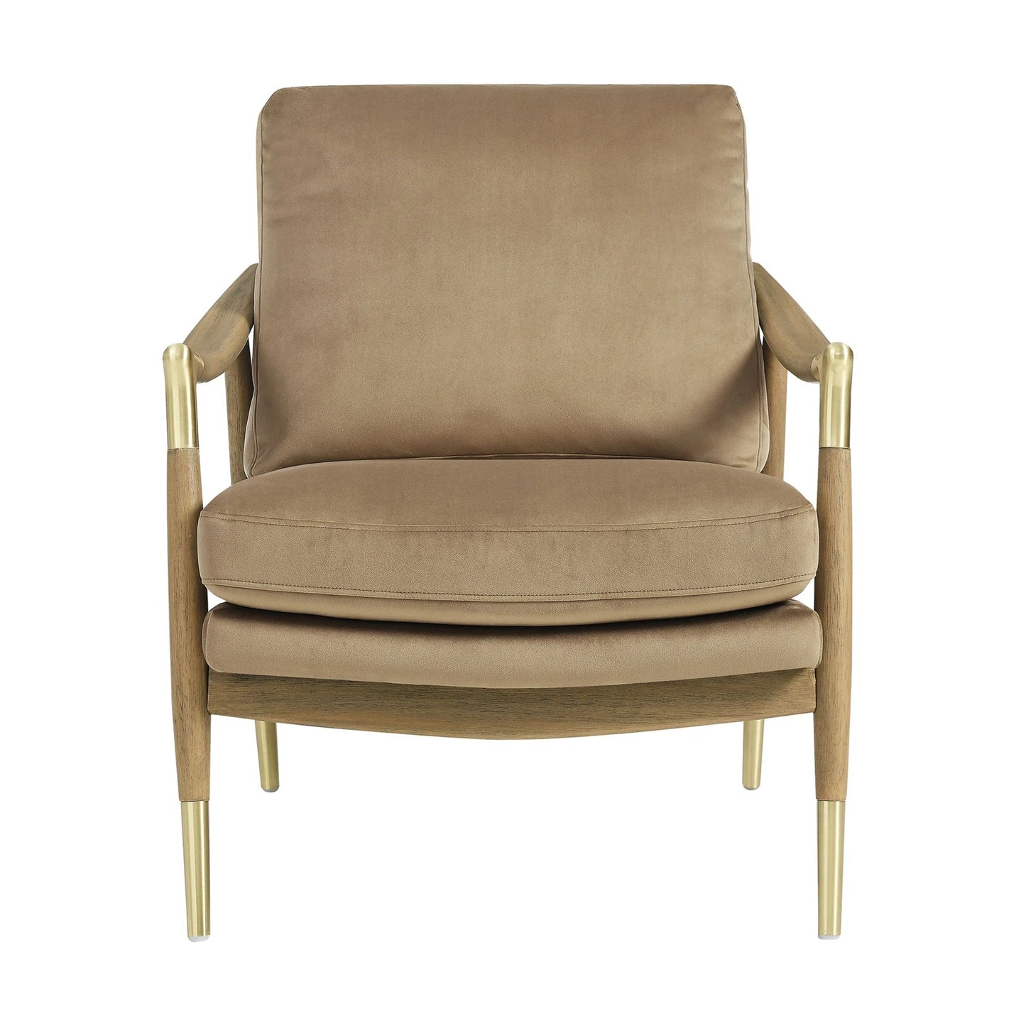 Rollins Velvet Armchair, Taupe