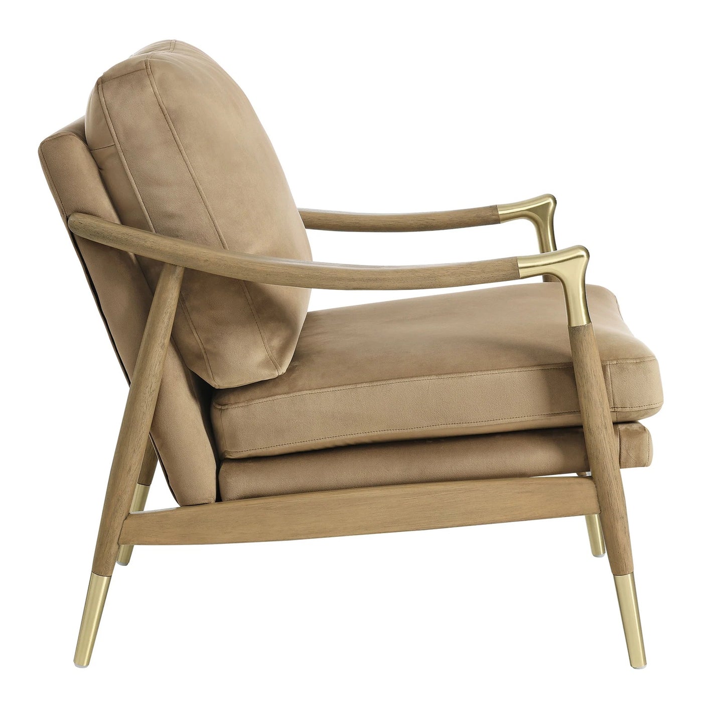 Rollins Velvet Armchair, Taupe