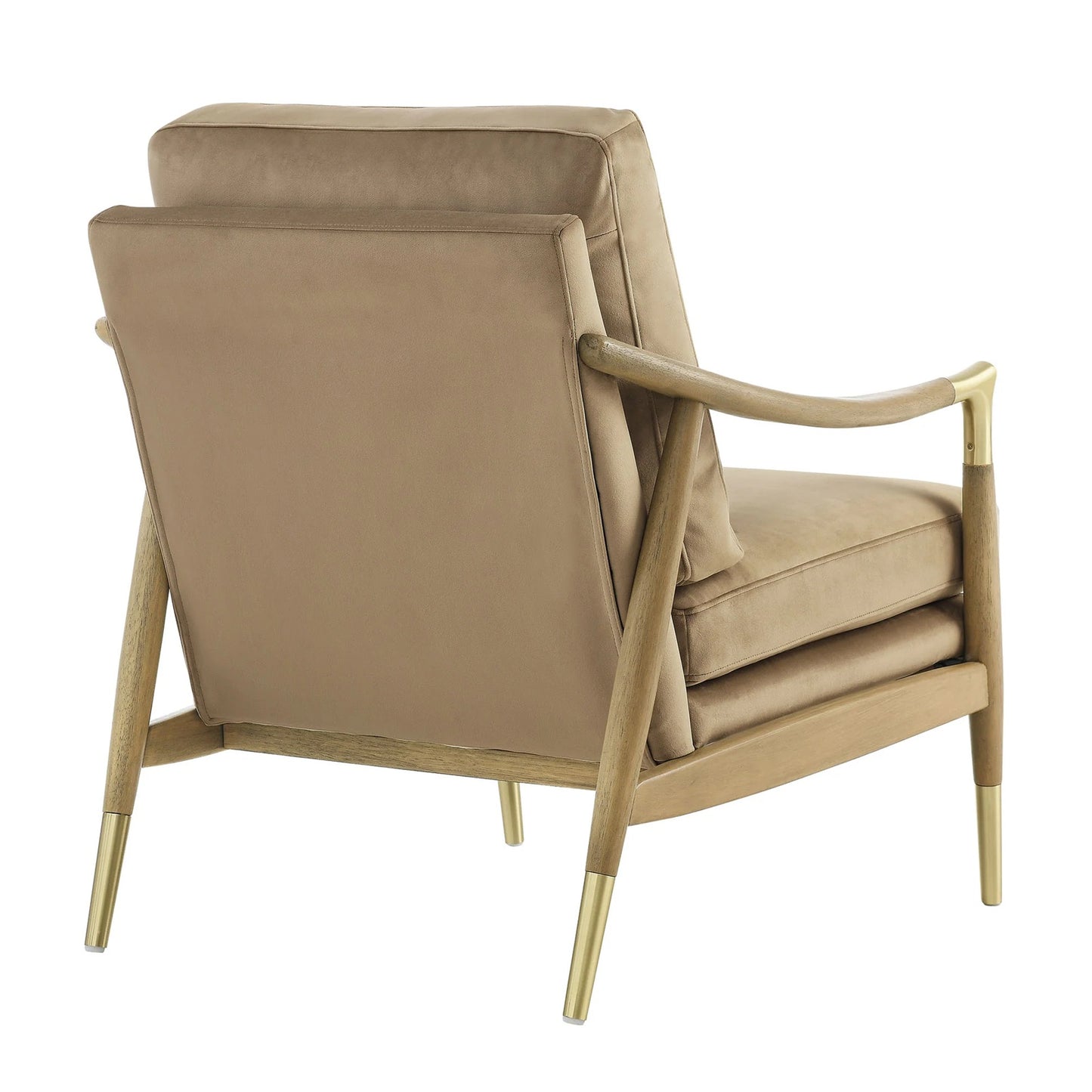 Rollins Velvet Armchair, Taupe