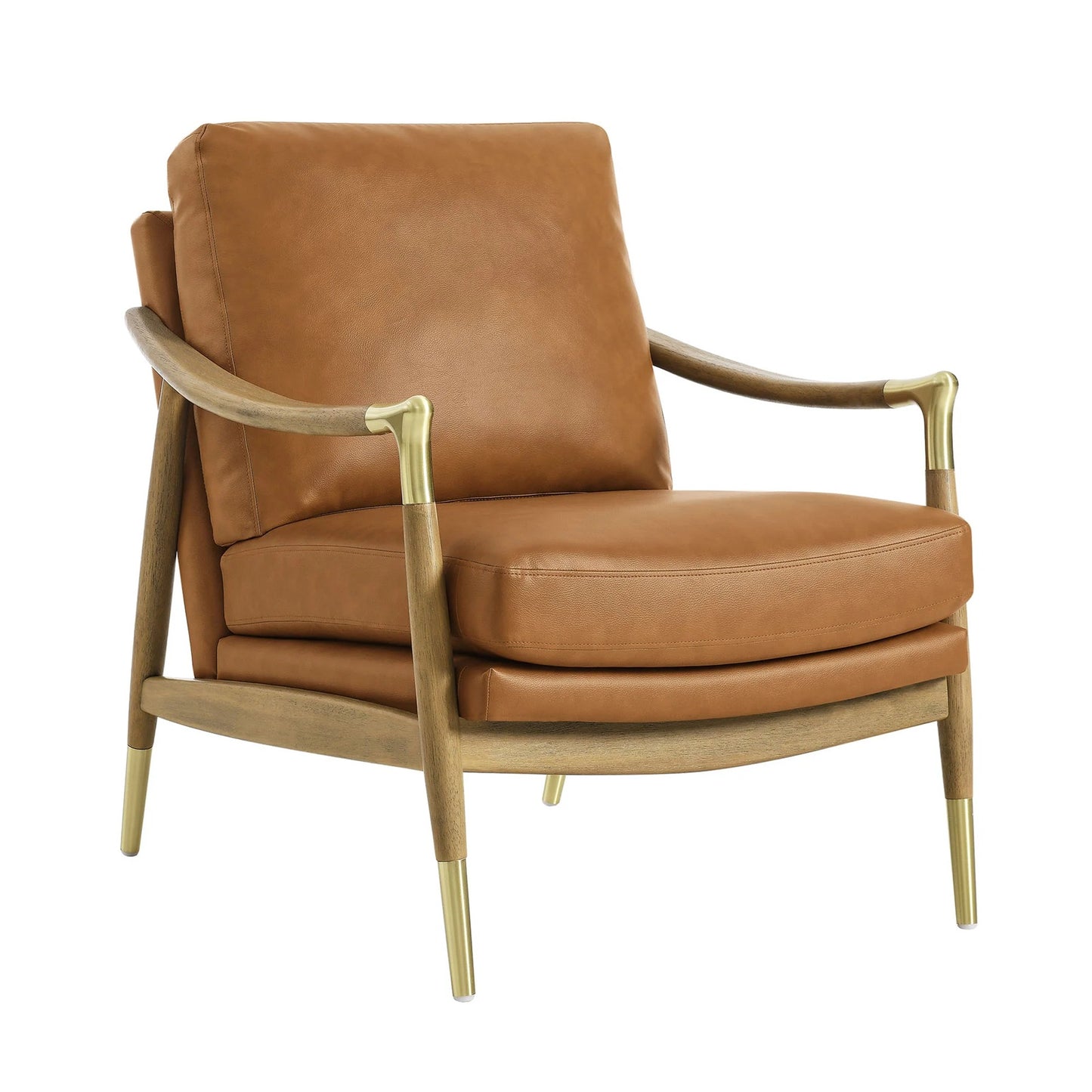 Rollins Leather Armchair, Tan