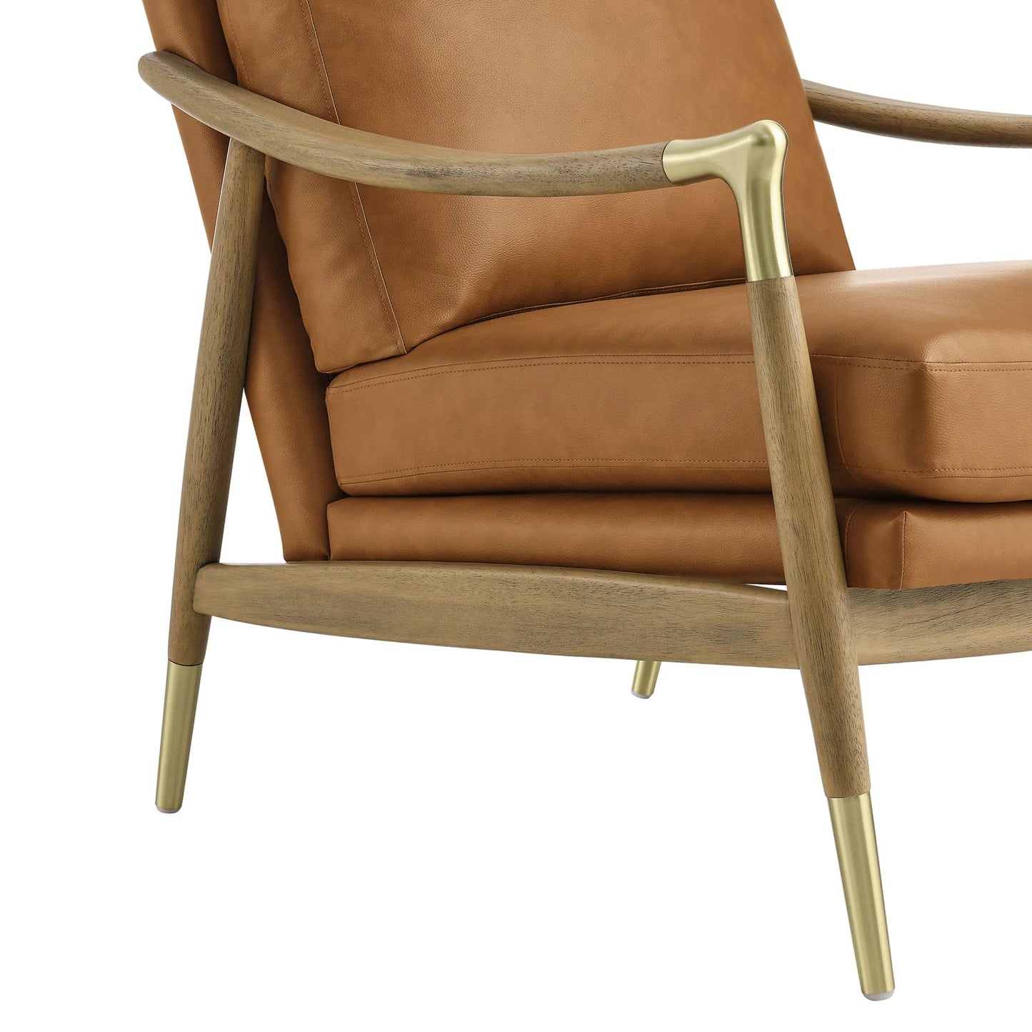 Rollins Leather Armchair, Tan