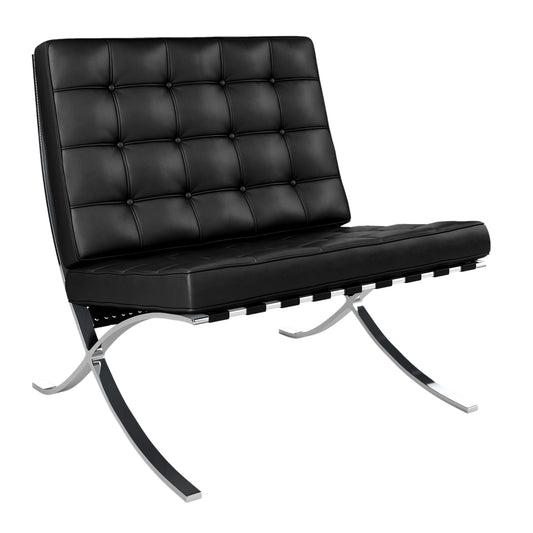 Pavilion Chair, Black Leather