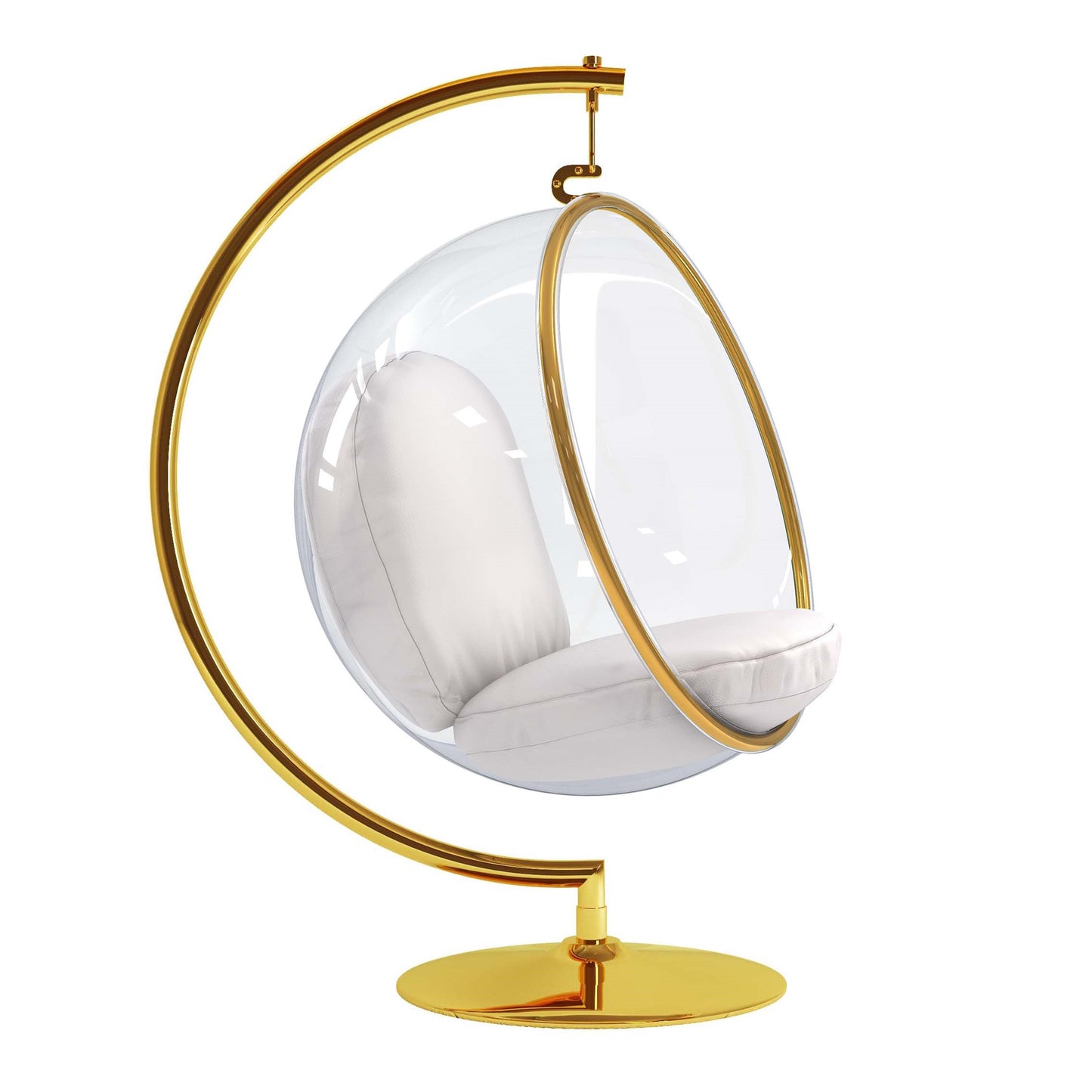 Hanging Bubble Chair With Stand, Gold Special Edition