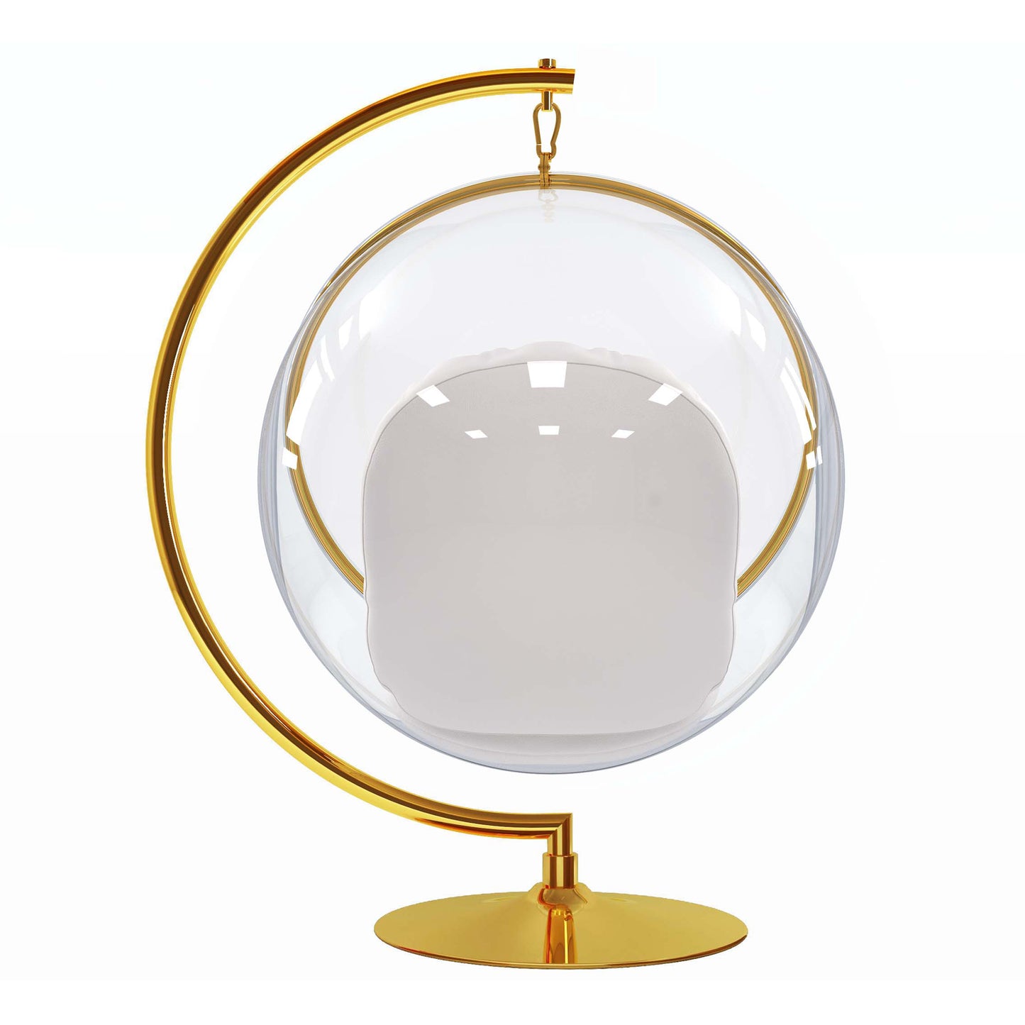 Hanging Bubble Chair With Stand, Gold Special Edition