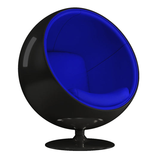 Globe Chair, Black and Blue