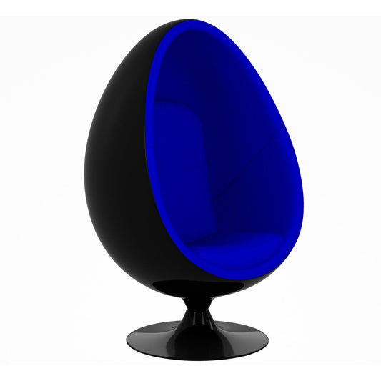 Easter Egg Chair, Black and Blue