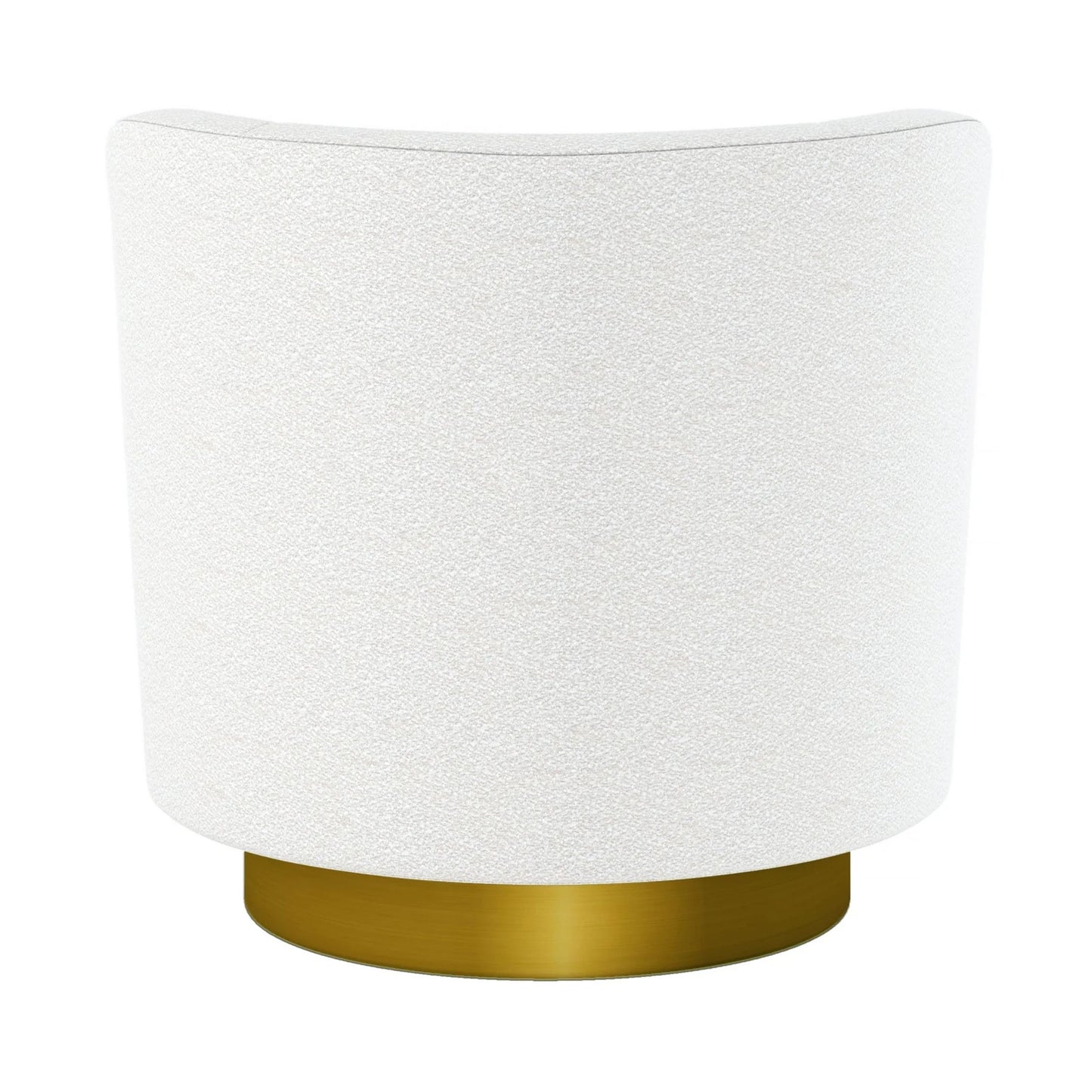 Aspen Swivel Chair, White Boucle