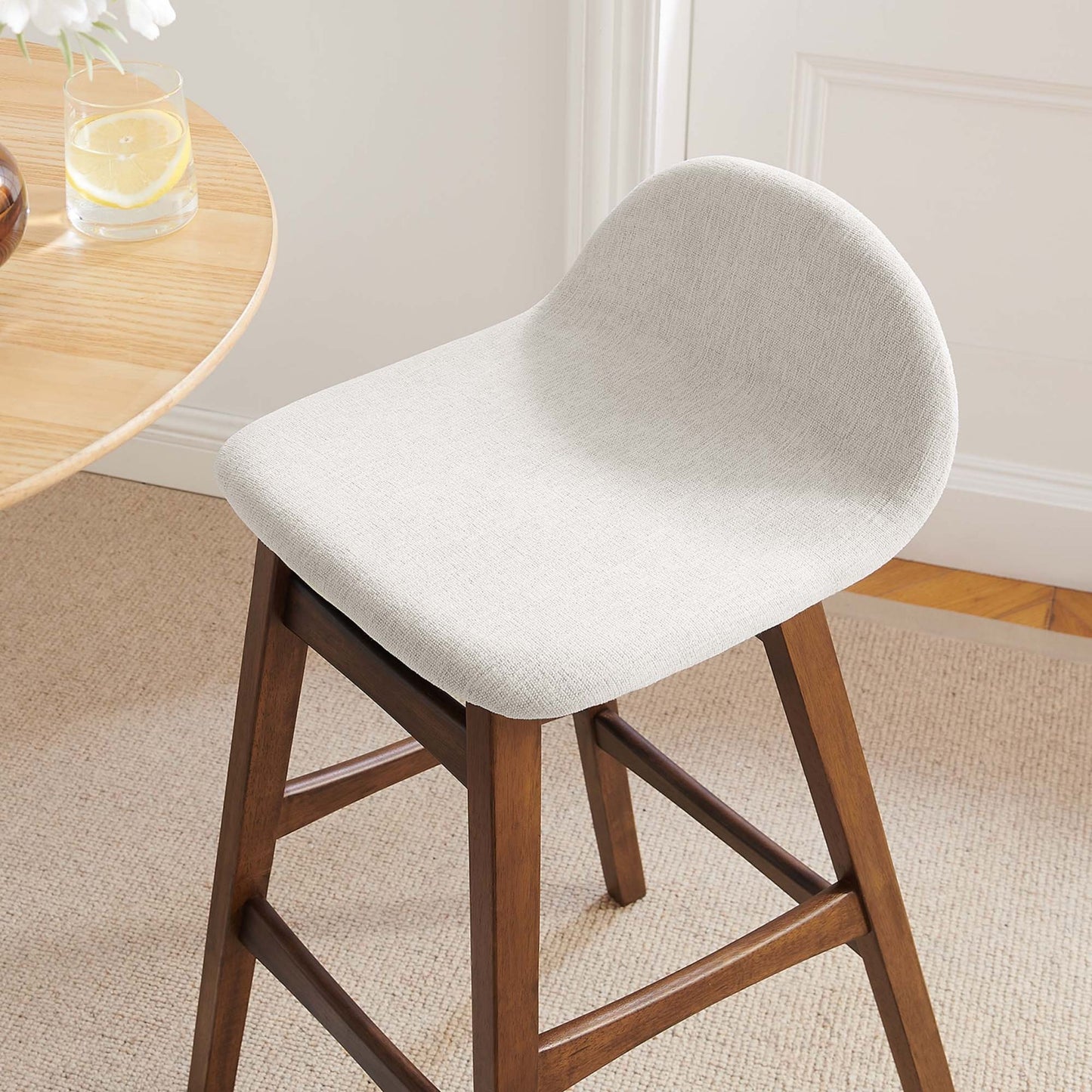Remy Fabric Bar Stool, Ivory