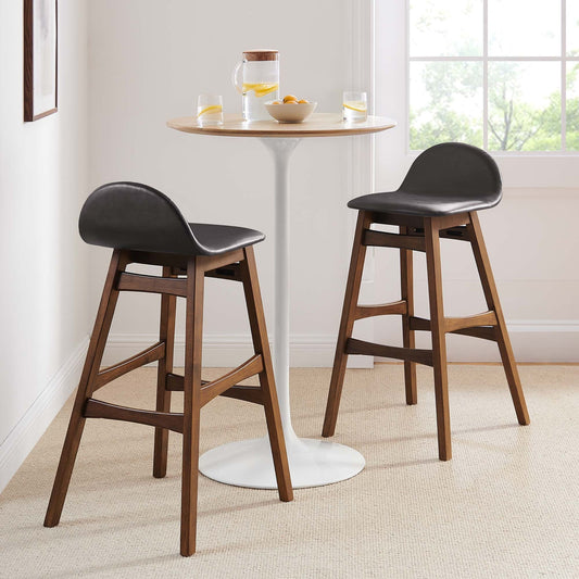 Remy Leather Bar Stool, Black