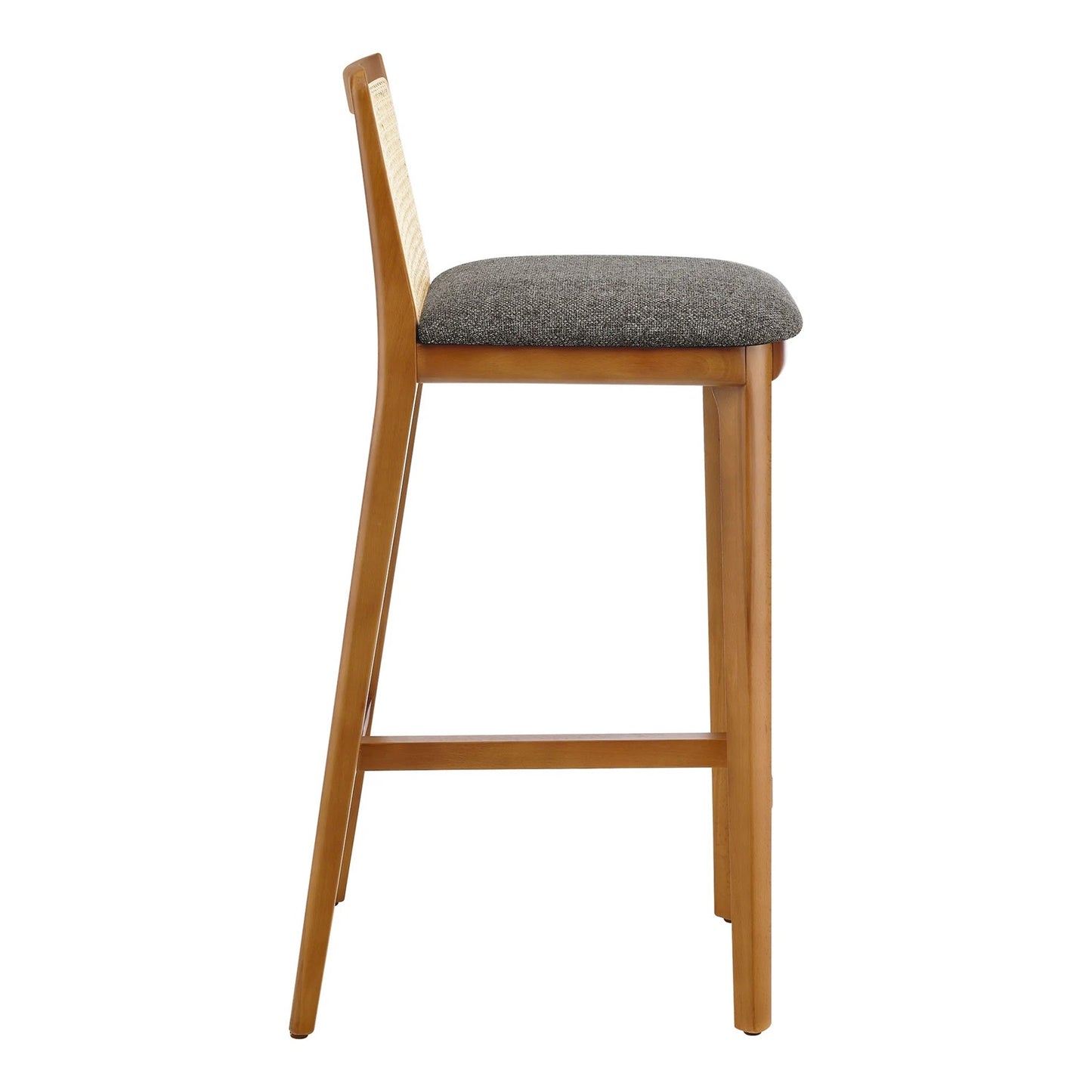 Mona Fabric Bar Stool, Walnut