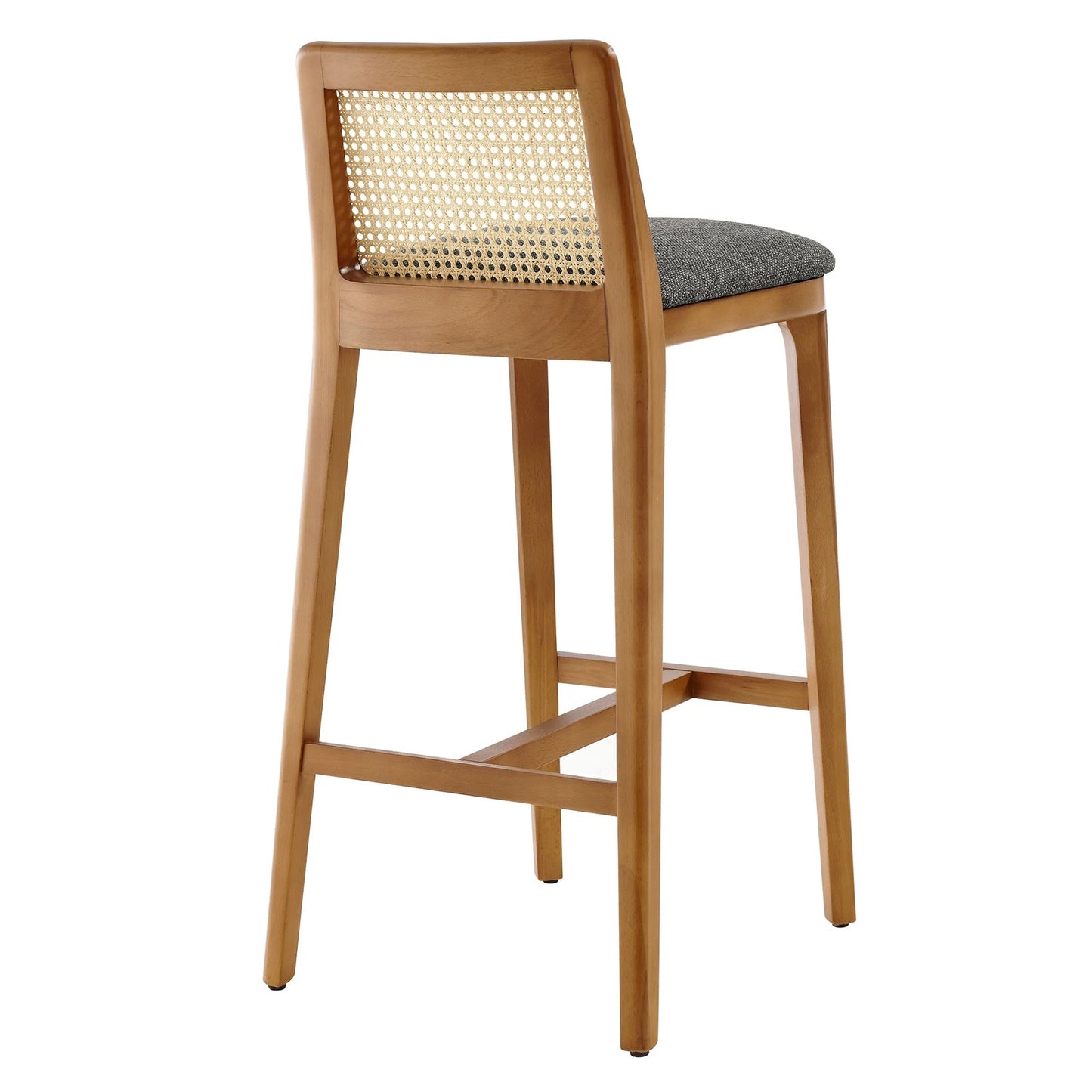 Mona Fabric Bar Stool, Walnut