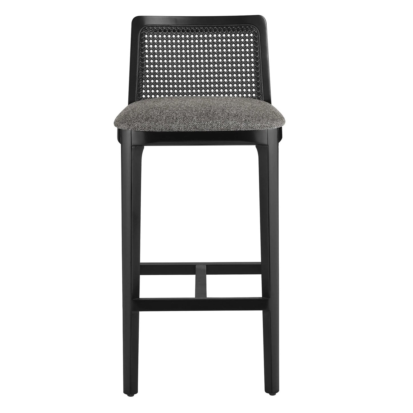 Mona Fabric Bar Stool, Black