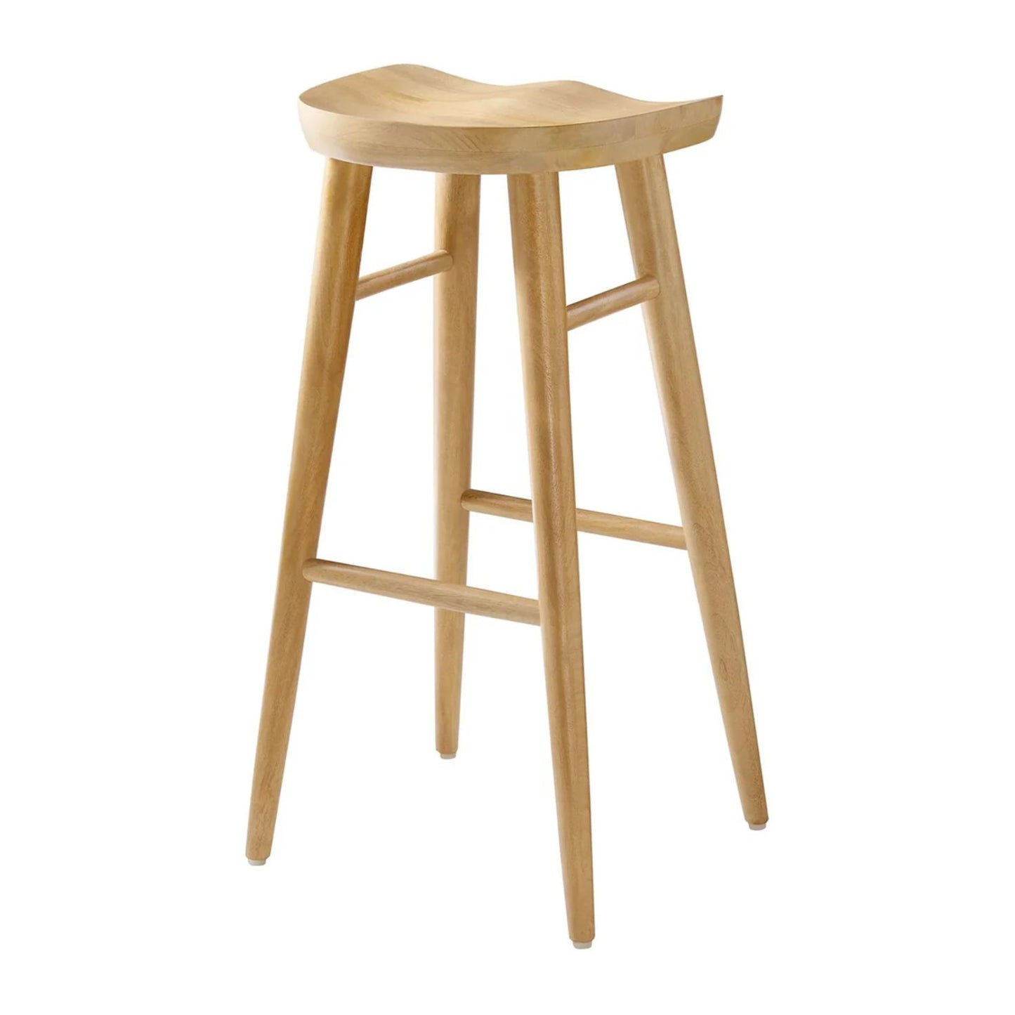 Luca Wooden Bar Stool, Natural