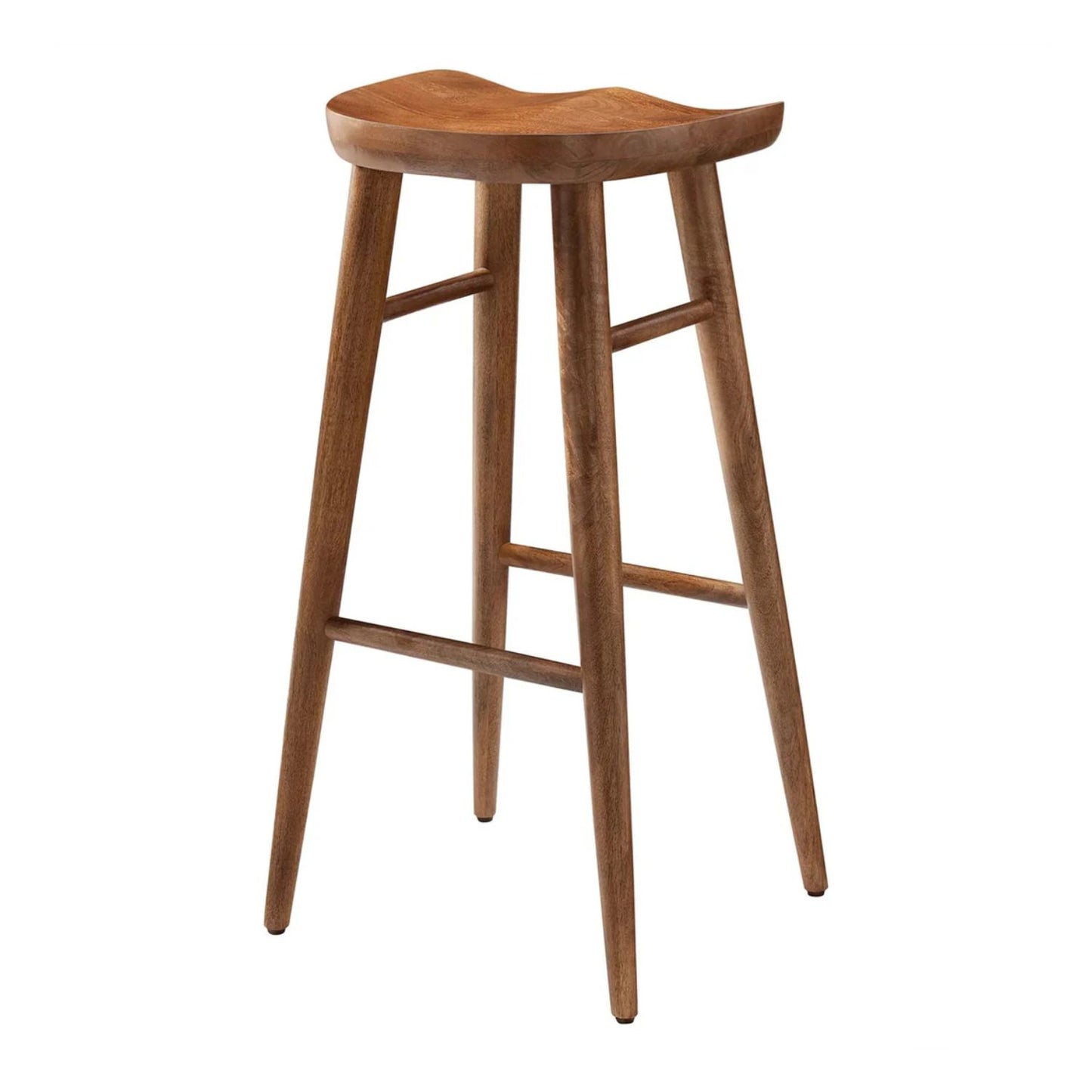 Luca Wooden Bar Stool, Walnut