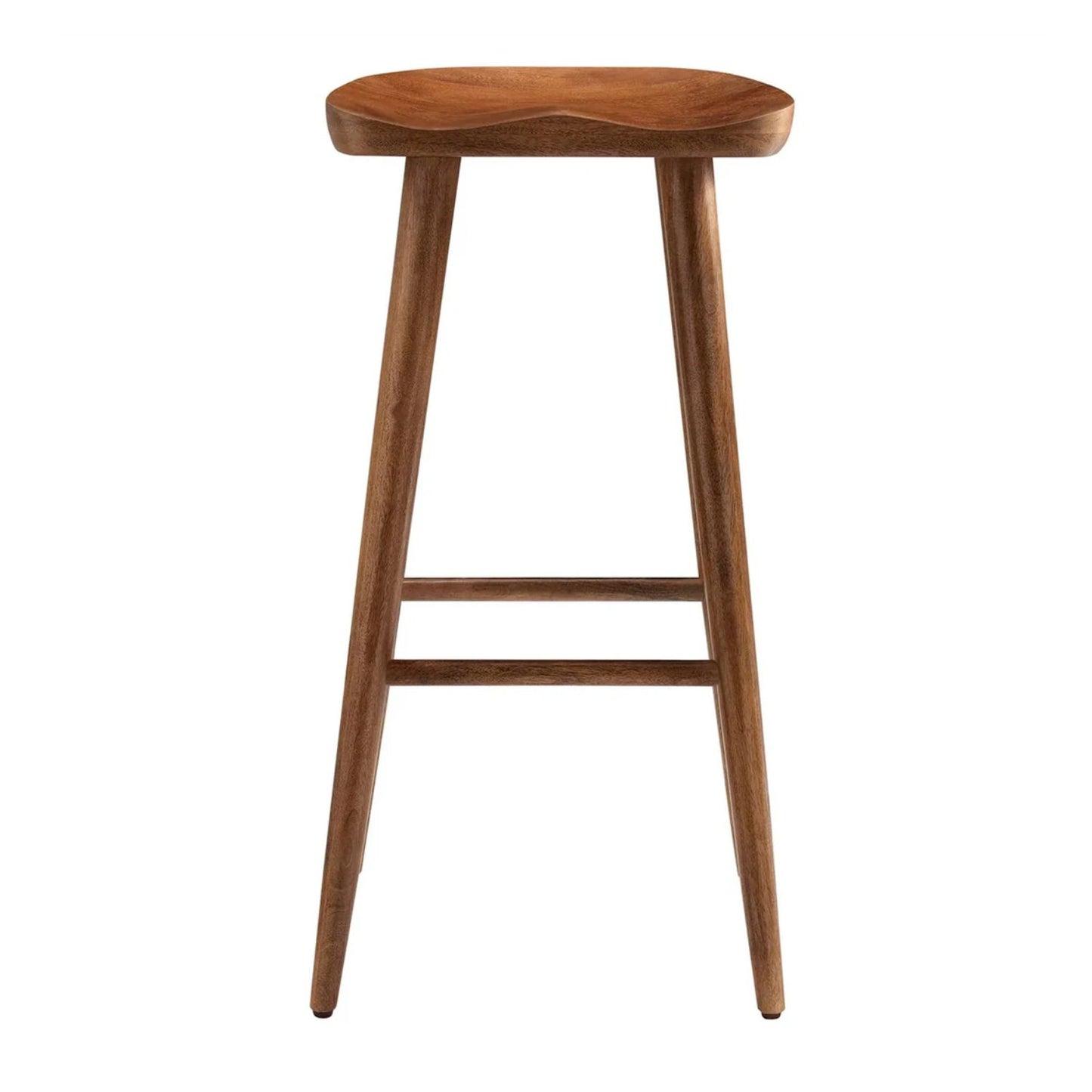 Luca Wooden Bar Stool, Walnut
