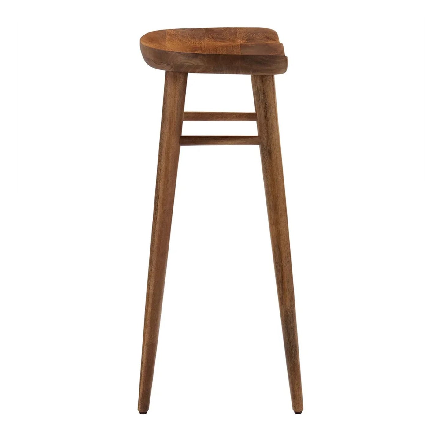 Luca Wooden Bar Stool, Walnut