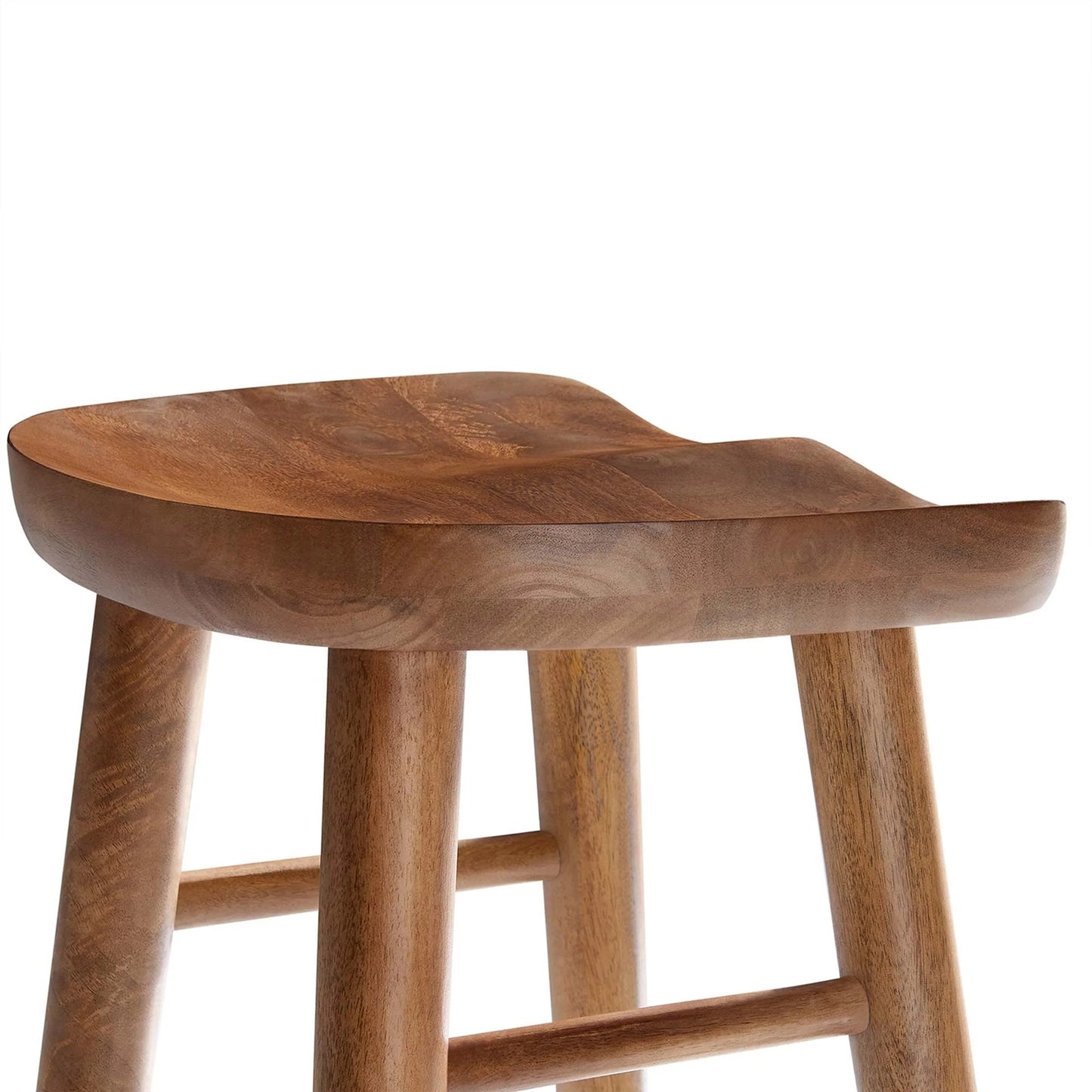 Luca Wooden Bar Stool, Walnut