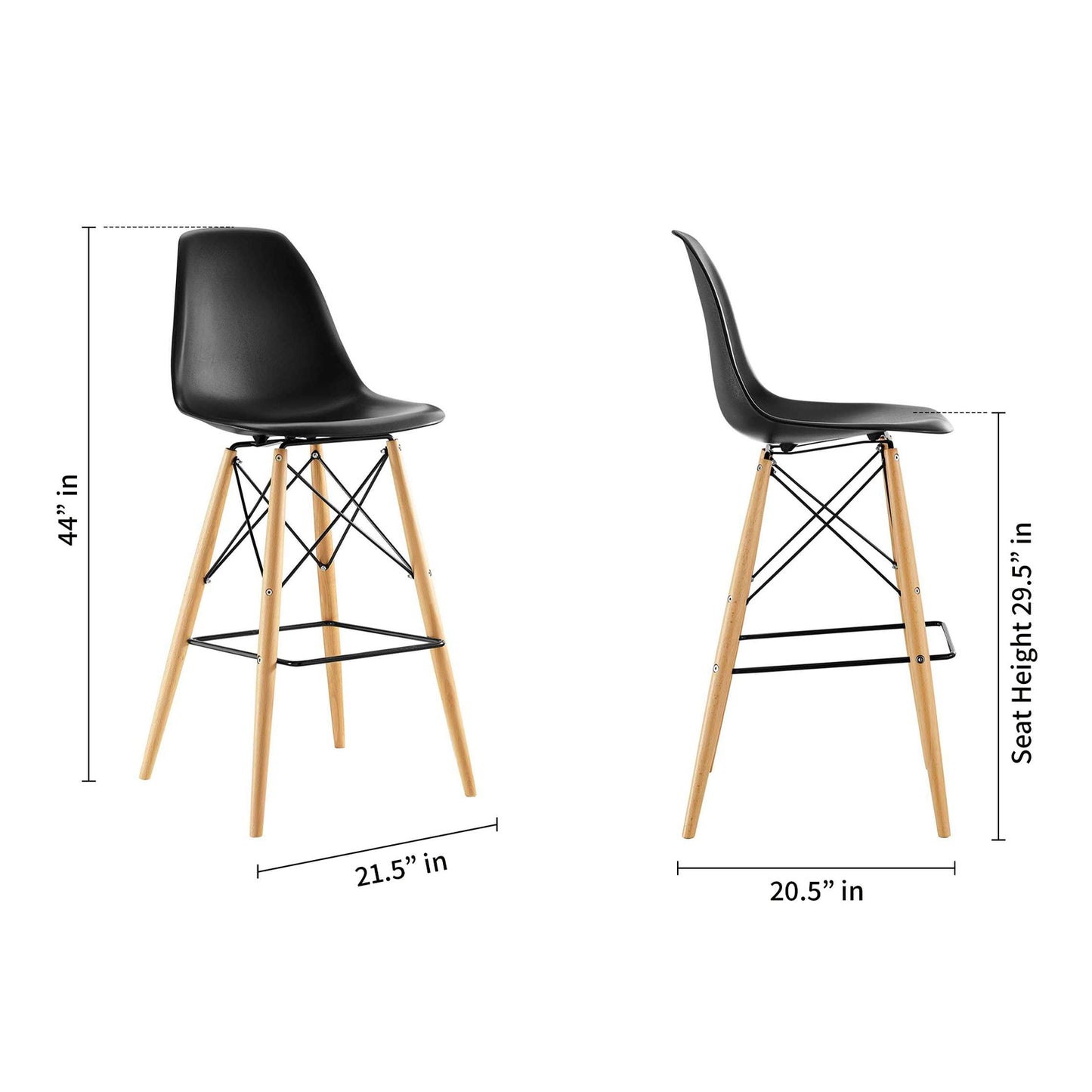 Eiffel Bar Stool, Black
