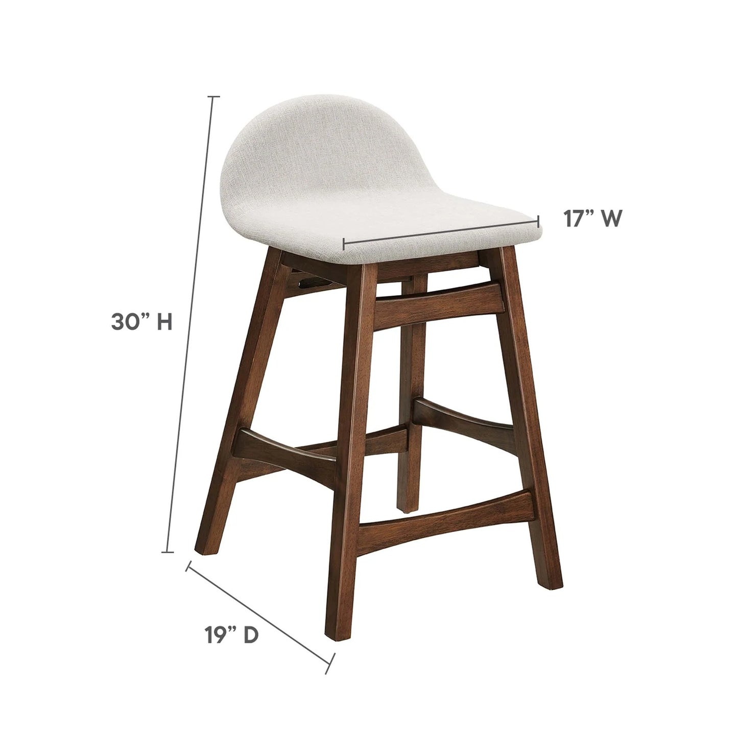 Remy Fabric Counter Stool, Ivory