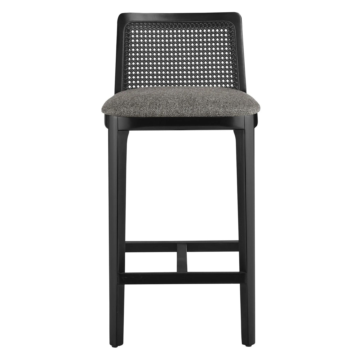 Mona Fabric Counter Stool, Black