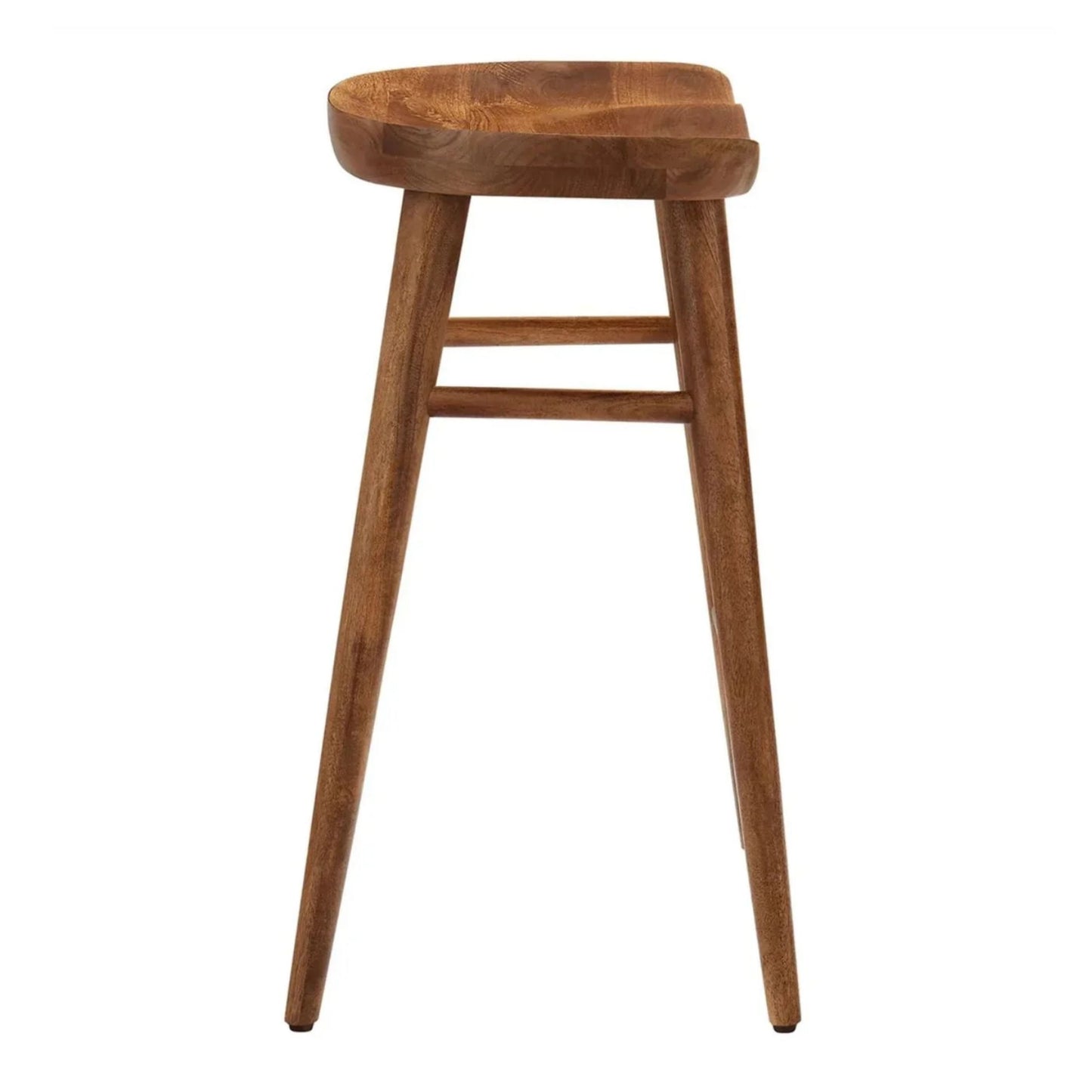 Luca Wooden Counter Stool, Walnut
