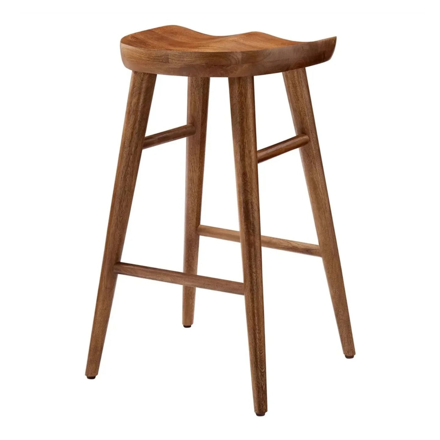Luca Wooden Counter Stool, Walnut