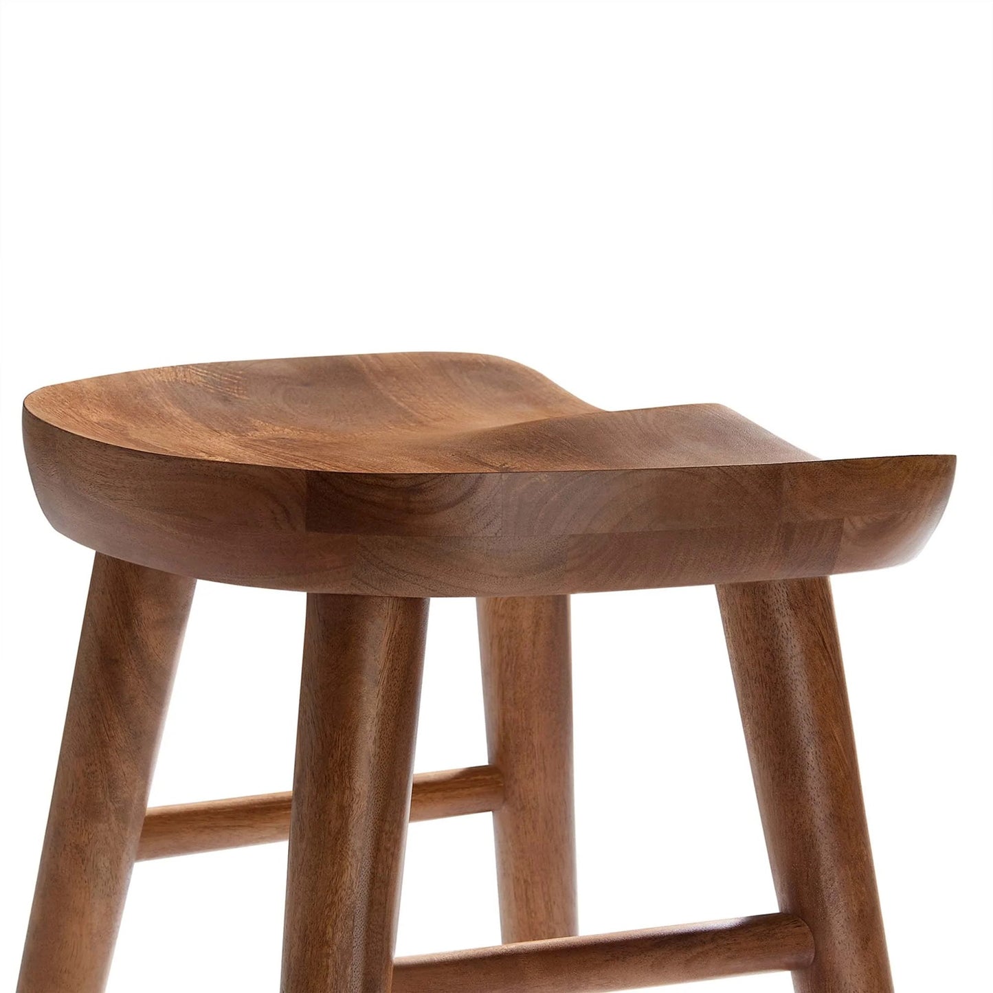 Luca Wooden Counter Stool, Walnut