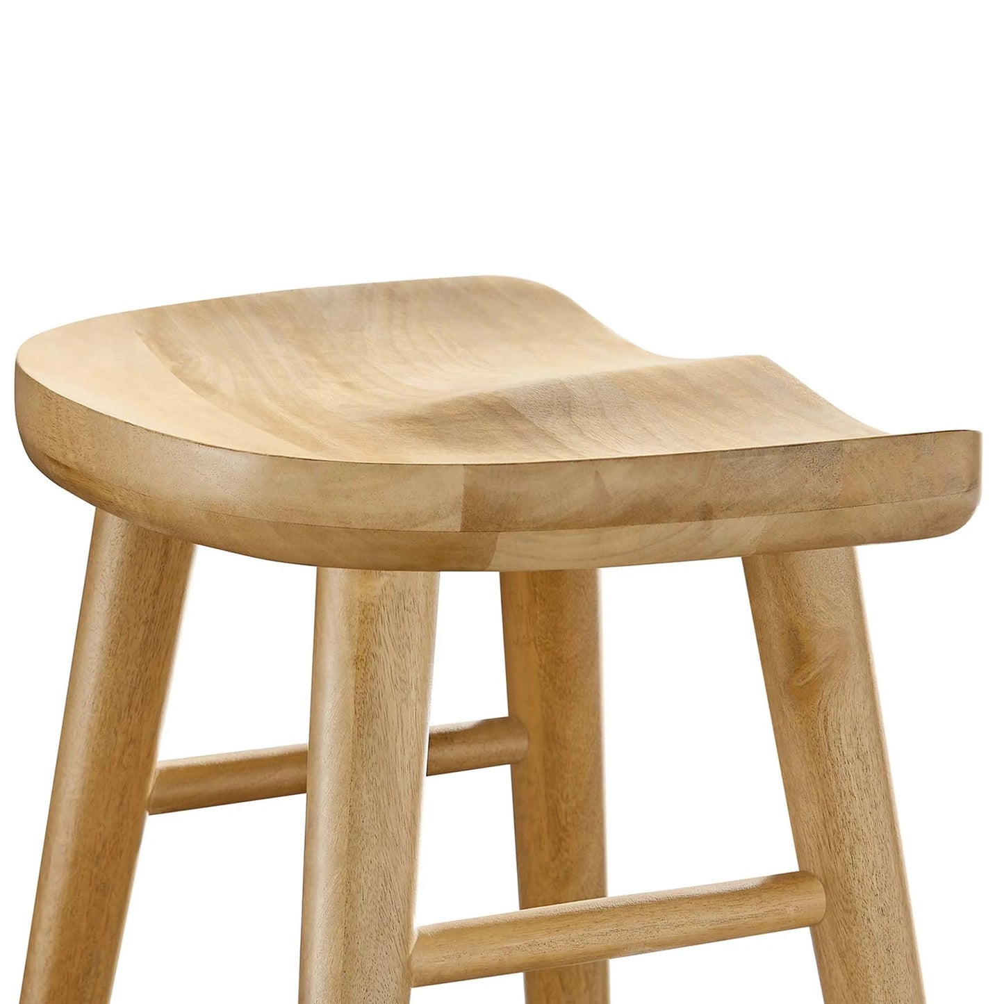 Luca Wooden Counter Stool, Natural