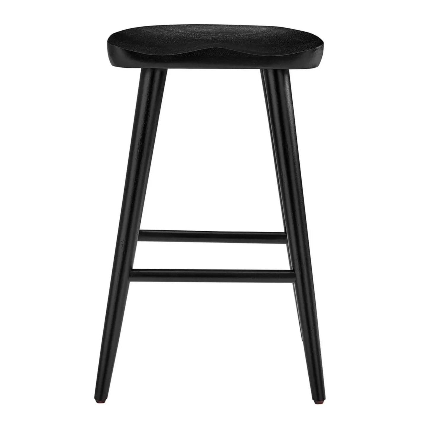 Luca Wooden Counter Stool, Black