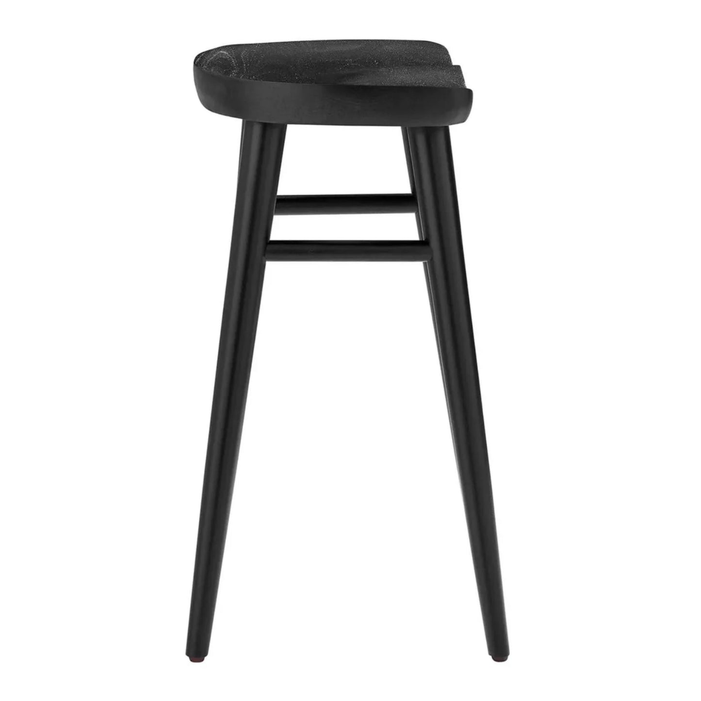 Luca Wooden Counter Stool, Black