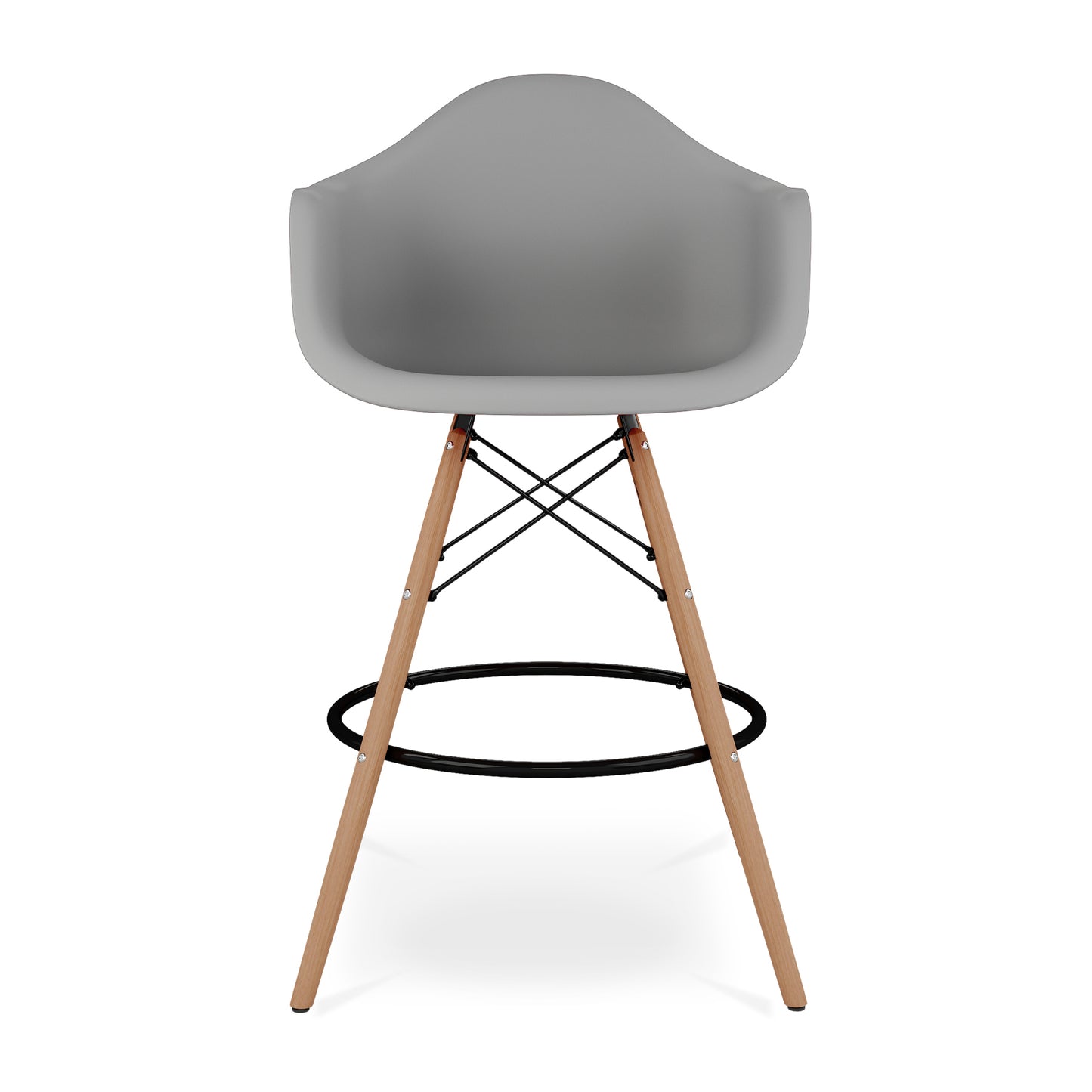 Eiffel Counter Stool With Arms, Gray