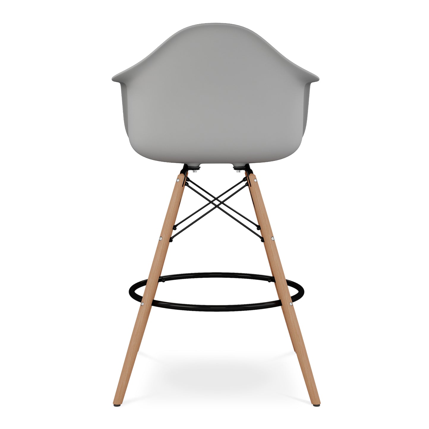 Eiffel Counter Stool With Arms, Gray