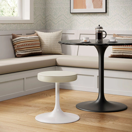 Rose Stool, Beige Leather