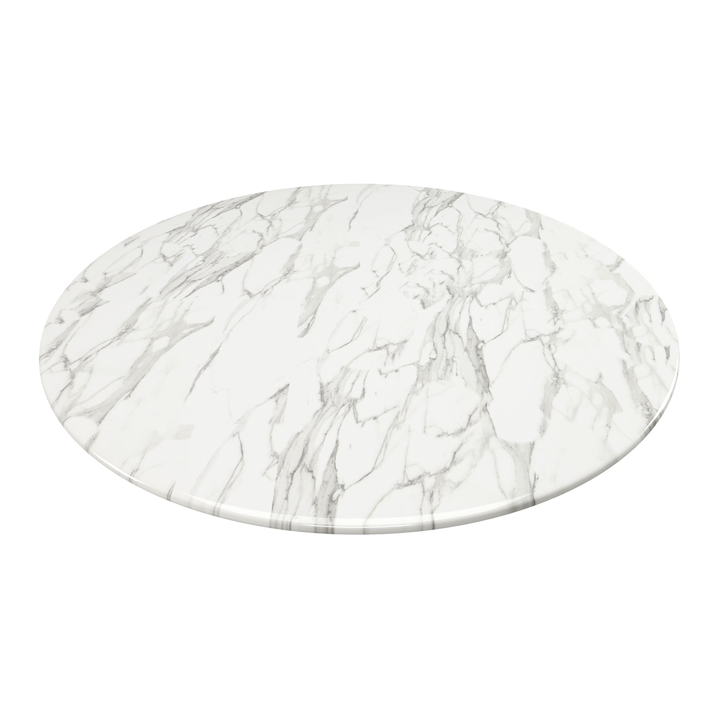 Tulip Marble Dining Table - 32" Round, Gray Base