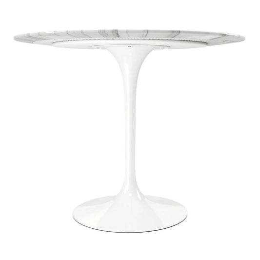 Tulip Marble Dining Table - 32" Round White