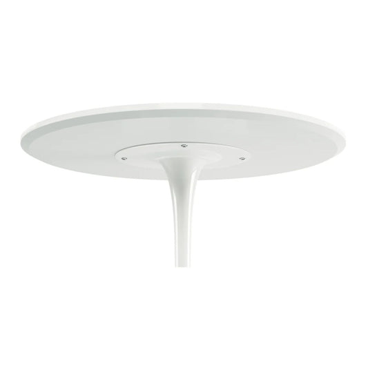 Tulip Wood Top Dining Table, 32" Round White