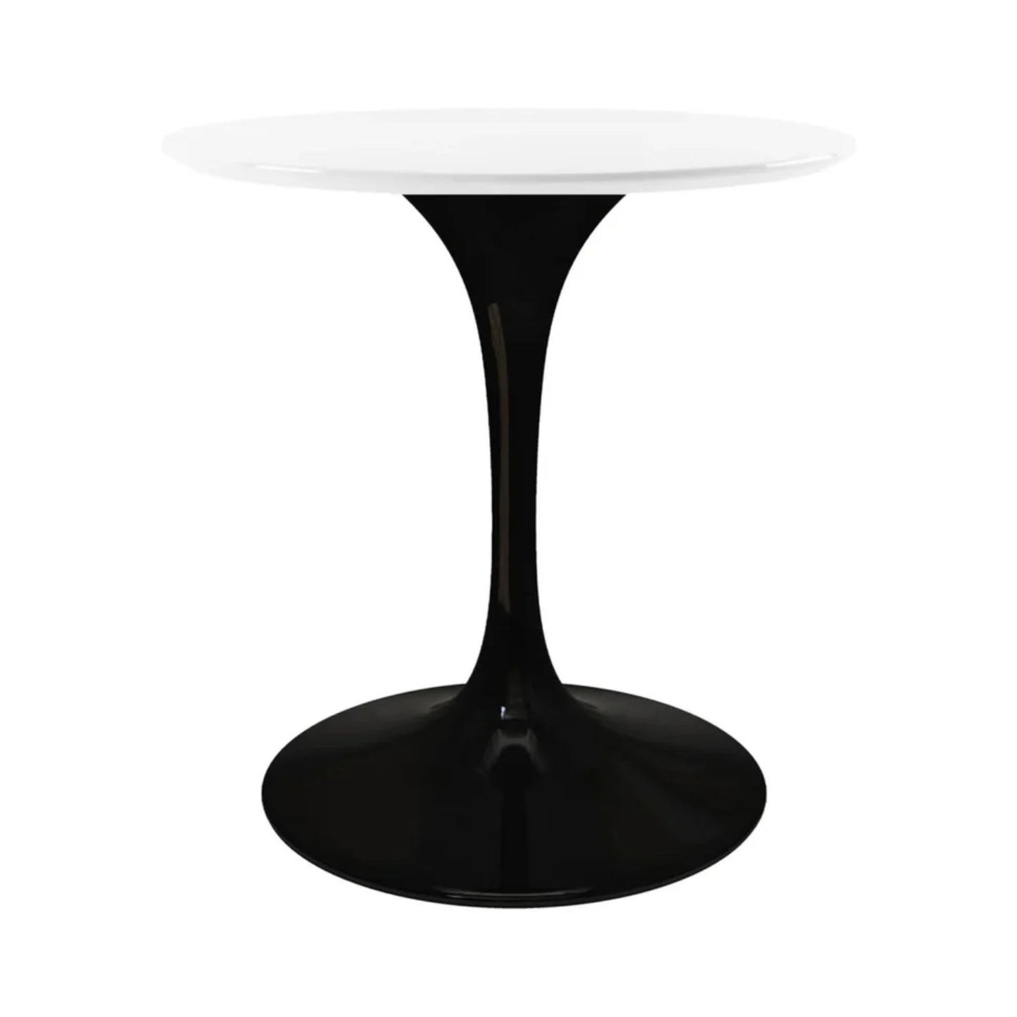 Tulip Fiberglass Dining Table, 32" Round Black Base