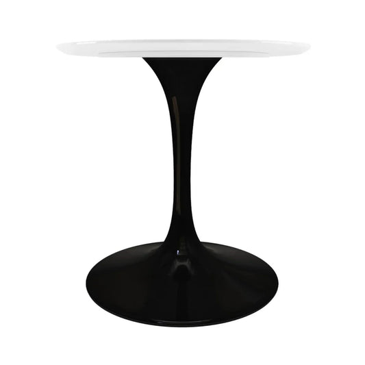 Tulip Fiberglass Dining Table, 32" Round Black Base