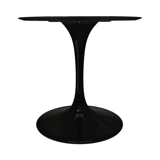 Tulip Fiberglass Dining Table, 32" Round Black