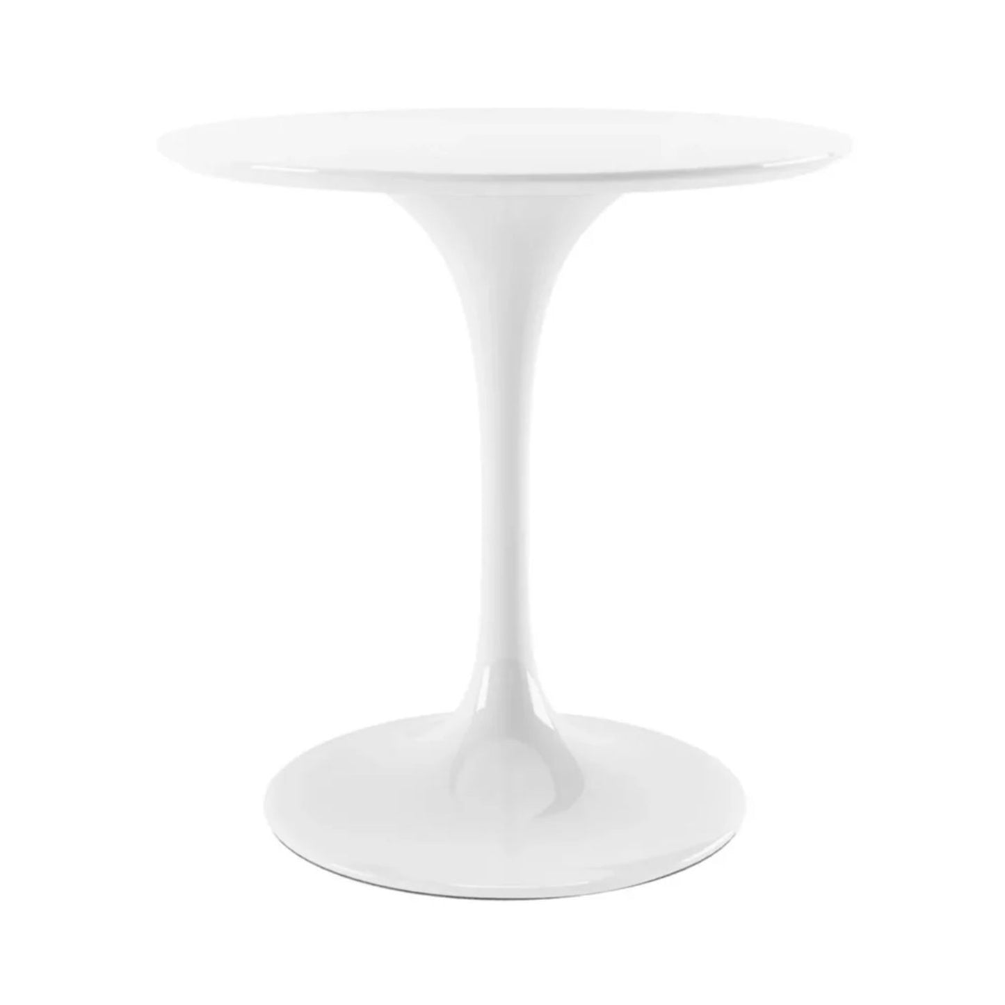 Tulip Fiberglass Dining Table, 32" Round White
