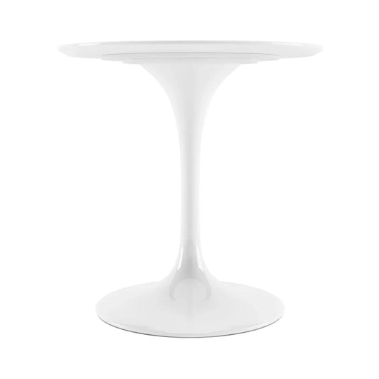 Tulip Fiberglass Dining Table, 32" Round White