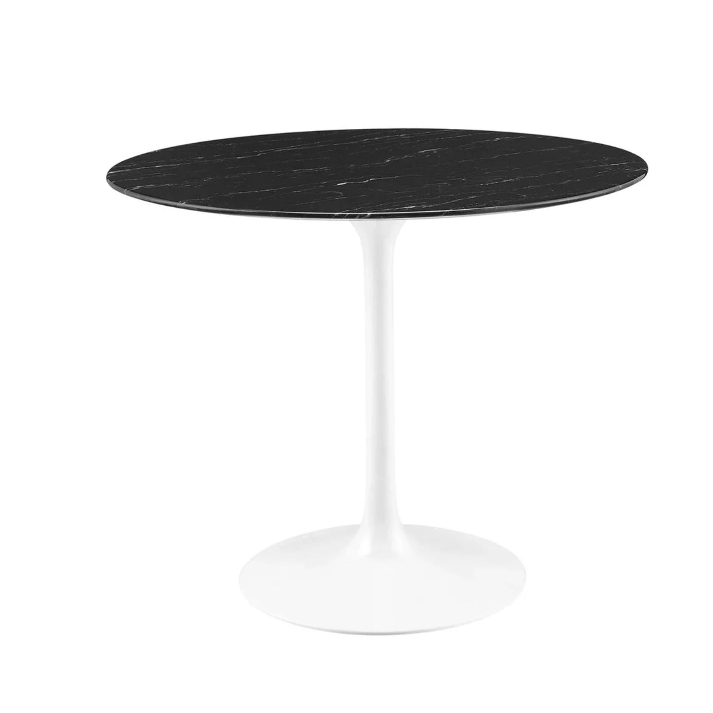 Tulip Marble Dining Table - 36" Round White Base