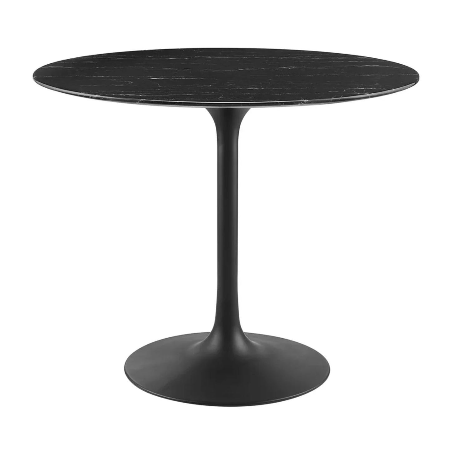 Tulip Marble Dining Table - 36" Round, Black